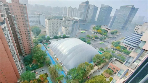 北京首例“基坑氣膜”在西城投用，防塵降噪超“硬核”！
